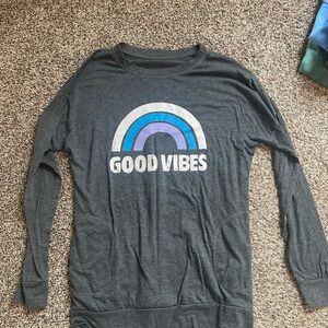 Gray 'Good Vibes' Sweatshirt